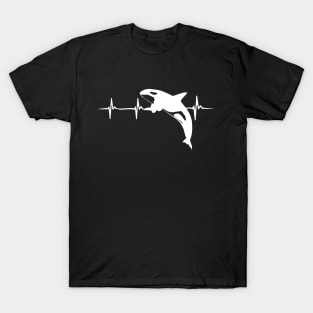 Funny Orca Heartbeat Design Killer Whale T-Shirt